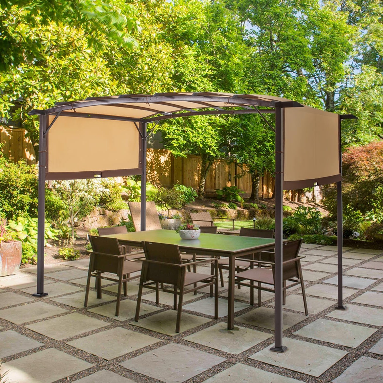 YODOLLA pergola with retractable canopy.